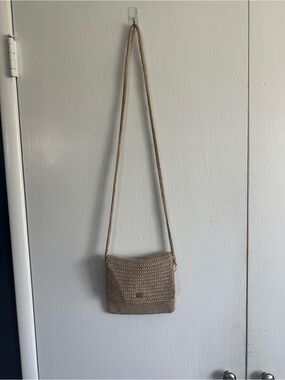 The Sak Beige Woven Crossbody Bag